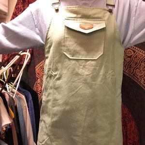 Green overall dress